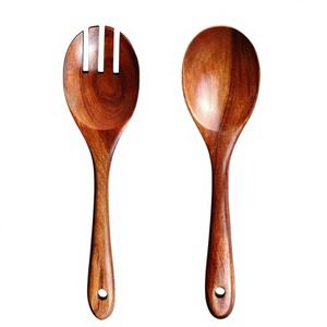 Juego de 2 Servidores de Ensalada de Madera de Acacia Natural, Herramientas de Ensalada Hechas a Mano, Ecológicas y de Lujo para Uso en la Cocina del Hogar - Product Image 6