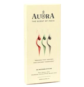 AUORA Boîte de 30 bâtonnets d'encens naturels de luxe assortis, Masala Agarbatti, longue durée, prix d'usine, étiquette personnalisée, plus de 100 senteurs indiennes - Product Image 1