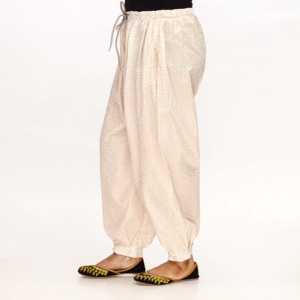 Robe de cocktail élégante Shalwar PS4585 Cambric sérigraphiée dorée - Product Image 2