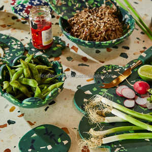 Bols à mélanger pour salade et fruits en résine de table de cuisine faits à la main couleur personnalisée vaisselle maison restaurant-nouveau design bol de service maison - Product Image 5