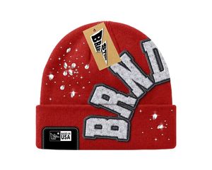 Unisex Acrylic Beanie Street Style Hand <b>Knitted</b> Embroidery Letter <b>Pattern</b> Custom Size Casual Winter Hat Unisex Hip Hop Skull - Product Image 4