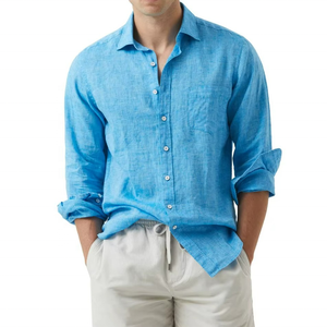 เสื้อเชิ้ตผู้ชายสั่งทำขายส่งปี 2026 เสื้อเชิ้ตแขนยาวผ้าฝ้ายลำลอง เสื้อเชิ้ตทำงานทางการ เสื้อเชิ้ตสีพื้นสำหรับผู้ชาย - Product Image 3