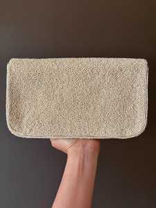 Bolso Rectangular ALI FASHION ART Hecho a Mano con Poliéster Bordado, Lavable, con Cuentas, Diseño de Cóctel, Aceitunas Verdes y Copas de Martini - Product Image 4