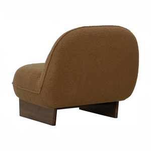 Sillón de Diseño Escandinavo Marrón Premium, Moderno y Elegante, sin Brazos, de Perfil Bajo, para Sala de Estar, Dormitorio o Apartamento de Lujo - Product Image 4
