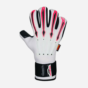 Guantes de Portero de Fútbol, Dedos Completos, Blancos y Negros, con Estampado de Silicona, Cierre de Velcro, Unisex, Transpirables, Antideslizantes - Product Image 3