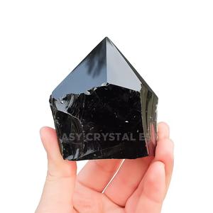 Piedra de Obsidiana Negra Natural de Alta Calidad, Base de Piedra Cruda, Punta de Cristal Pulida, Amuleto del Amor, Decoración del Hogar, Piedra Curativa Feng Shui - Product Image 2