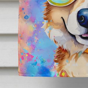 Corgi Hippie gran poste de porche decorativo patio Banner Multicolor colgante de pared poliéster tamaño de la casa ilustraciones Multicolor - Product Image 4