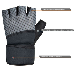 Guantes de Levantamiento de Pesas al por Mayor con Palma Acolchada Multipunto para Distribución de Presión, Equipo de Entrenamiento con Logotipo Personalizado - Product Image 5