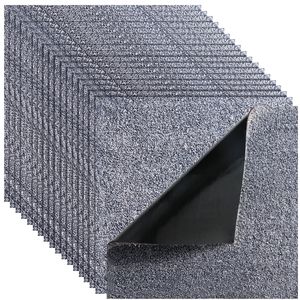 Confezione da 10 Piastrelle per Moquette Autoadesive 18x18 Pollici, Tappeti Quadrati Morbidi Imbottiti con Tecnica Loop Pile, Senza Danni per Pavimenti Domestici - Product Image 1