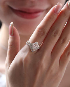 IGI/GIA Lab Grown Vintage 14k or blanc mariage/bague de fiançailles diamant taille unisexe pour cadeau de fête d'anniversaire diamant coupe poire - Product Image 1