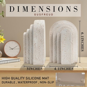 Industry trending design Heavy Duty Marble Book Ends for Shelves Decorative Book <b>Stopper</b> for Shelves home decor - Product Image 2
