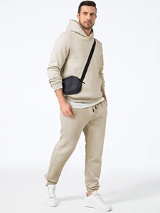 Ensemble de survêtement contemporain pour hommes, tenue de jogging deux pièces avec broderie de logo personnalisée pour les marques de vêtements décontractés - Product Image 6