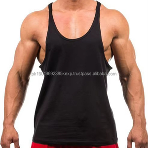 High Quality 3D Button Gym <b>Vest</b> Bodybuilding Sleeveless Tank <b>Top</b> for Men Fitness Workout Custom Logo 100% Cotton - Product Image 1