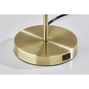 Lámpara de Mesa de Latón Dorado de Diseño con Base de Mármol y Pantalla de Tela para Decoración del Hogar - Product Image 3