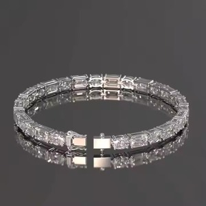 Customized Shape Moissanite Diamond Bracelet Bezel Setting 18K Yellow Gold Diamond Bracelet for Both Men and Women - Product Image 3