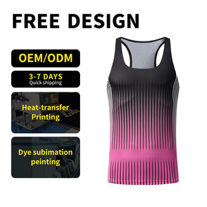 Men Ultra-Light Breathable Tank <b>Top</b> Workout Tank <b>Top</b> Customized <b>Thermal</b> Sublimation Running Vest - Product Image 4