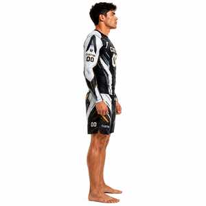 Wholesale High Manufacturer Best Selling MMA Rash Guard Shirt Black White Sublimation Workout Wear Online Sale Rash Guard - Product Image 2