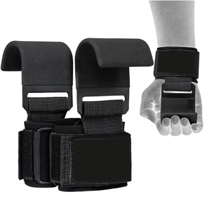 Sangles de levage réglables avec fermeture pour la musculation en salle de sport, design unisexe en nylon, fermeture à crochets et boucles - Product Image 1