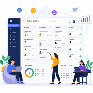 ซอฟต์แวร์ SaaS สำหรับการจัดการงานขั้นสูง ติดตามผลผลิตการทำงานแบบเรียลไทม์ รองรับการทำงานร่วมกัน ระบบเวิร์คโฟลว์ทีม ใช้งานได้ทั้งบนเว็บ มือถือ และอินเทอร์เน็ต - Product Image 2