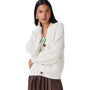 Luxury Women <b>Chunky</b> <b>Knit</b> <b>Cardigan</b> Sweater Oversized Button Front Winter Outerwear Premium Ribbed <b>Knit</b> Women <b>Cardigan</b> custom logo - Product Image 1
