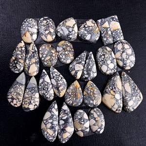 Hermosas Gemas Sueltas de Jaspe Maligano Gris en Forma de Cabujón, Lote a Precio de Mayoreo, Joyería de Diferentes Tamaños, Piedra de Jaspe Maligano - Product Image 2