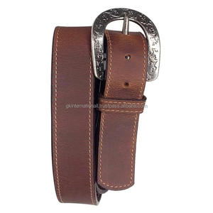 100% pleine fleur hommes mode cuir ceinture décontractée solide monocouche marron Premium cuir ceinture décontractée pour unisexe - Product Image 1