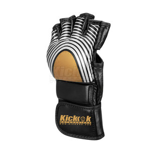 Gants de MMA en cuir de haute qualité avec sangle de poignet réglable antidérapante et fermeture auto-agrippante pour l'entraînement et le combat en arts martiaux unisexe - Product Image 4