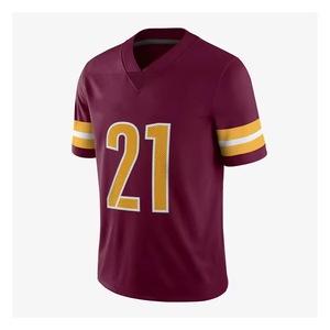 Maillot de sport à manches courtes en sublimation, grande taille, 100 % polyester, maille sportive réversible, coupe athlétique, style football américain - Product Image 3