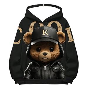 Sudadera con capucha para niña bebé, sudaderas cálidas de felpa de invierno, estampado de lazo encantador, sudaderas con capucha de algodón para niños pequeños - Product Image 1