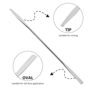 Vente en gros de mini-cuillères cosmétiques personnalisées, spatules pour crème pour le visage, acier inoxydable allemand de qualité A+, pour les soins de la peau, outils de maquillage - Product Image 3