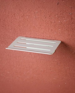 Wall Mounted Plastic Soap Dish Rectangular Minimalist Design Self <b>Drain</b> <b>Bathroom</b> Shelf White Smooth Finish - Product Image 6