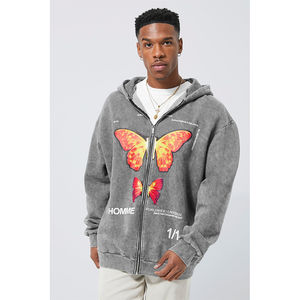 Sudaderas con Capucha y Cierre de Cremallera para Hombre de Alta Calidad, 100% Algodón, Temporada de Invierno, Patrón 3D Personalizable, Hecho en Pakistán - Product Image 1