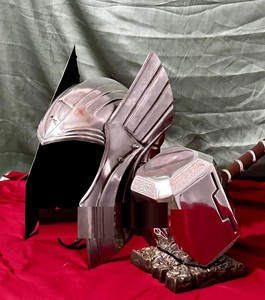 Réplica de Casco de Guerrero Plateado con Martillo |   Armadura de Acero Inoxidable para Cosplay de Personajes de Cine y Televisión, Coleccionable - Product Image 2