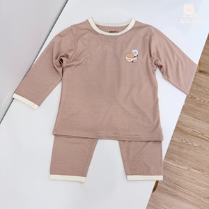 Ensemble de pyjama en viscose à manches longues pour enfants SeunKids, vêtements de nuit légers et doux, fabricant vietnamien - Product Image 5