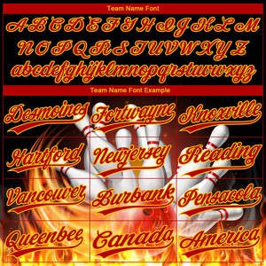 Maillot de bowling personnalisé avec imprimé flamme, nom et numéro, T-shirt Henley, tenue d'équipe, uniforme de club - Product Image 5