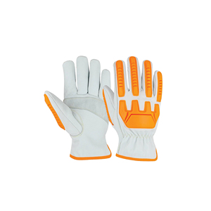 Guantes de nitrilo personalizados con logo, 10 mil, duraderos, con puño de seguridad, protección contra impactos y vibraciones TPR, nivel 1, transpirables - Product Image 3