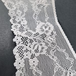 Bande de dentelle extensible florale festonnée en nylon et élasthanne léger, 8 cm, en tricot warp, pour garniture de lingerie - Product Image 3