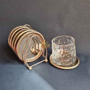 Creative Design High Quality Brass <b>Coaster</b> and Metal <b>Drink</b> <b>Coasters</b> Handcrafted Tabletop Metal <b>Coaster</b> Holder with Cheap Price - Product Image 1