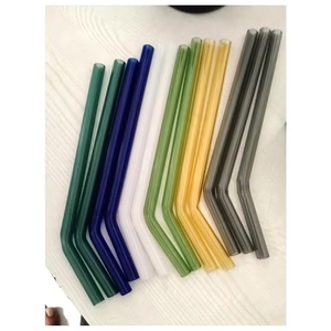 Reusable Glass Straw <b>Set</b> for Cocktail Bars Cafes Restaurants and Home Beverage Service - Product Image 4