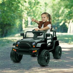 LEADZM Auto Elettrica per Bambini Jeep con Doppia Trazione 12V 4.5A.h Nera con Telecomando 2.4G - Product Image 6