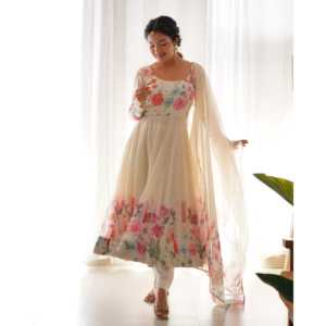 MARFIL SUAVE ORGANZA FLOR DUPTTA SET - Product Image 2