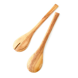 Ensemble de 2 ustensiles de service en bois d'acacia très demandés pour servir des salades, à prix raisonnable - Product Image 1
