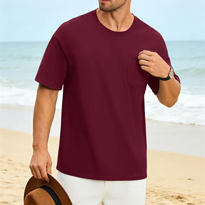 Camiseta de Manga Corta para Hombre, Cuello Redondo, 100% Algodón, Ecológica, de Secado Rápido, Estilo Holgado, Hombros Caídos, Alta Calidad, Venta al Por Mayor - Product Image 2