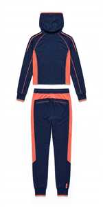 Ensemble de survêtement imperméable à capuche 2 pièces pour femme, veste zippée unie et pantalon de jogging respirant, tenue sportive - Product Image 2