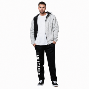 Custom <b>Mens</b> Bold Letter Print <b>Trousers</b> Relaxed Fit <b>Drawstring</b> Waist Straight Streetwear Pants OEM Clothing Factory Bulk Supplier - Product Image 1