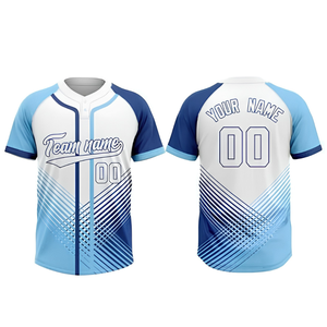 Maillots de baseball personnalisés imprimés par sublimation, grande taille, manches courtes, logo personnalisé, vente en gros, fournisseur OEM, uniformes d'équipe - Product Image 1