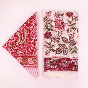 Bandana carrée artisanale imprimée au bloc de Jaipur – Foulard multifonctionnel pour la tête et le cou, respectueux de l'environnement - Product Image 3