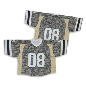 High Quality Rohzen Sports Men's Custom Logo Printed V-neck Short Sleeve American Football Jerseys <b>Mesh</b> Fabric Quick Dry - Product Image 2