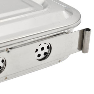 Boîte de stérilisation médicale en acier inoxydable, plateau organisateur d'instruments avec couvercle, meilleur plateau stérile pour hôpital 2026 - Product Image 4