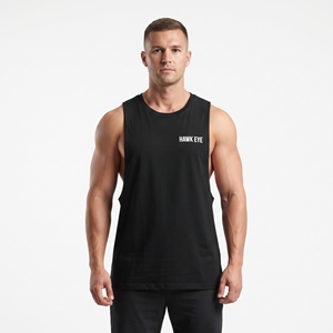 Wholesale Men's Muscle <b>Black</b> <b>Vest</b> Sleeveless Drop Armhole Gym Tank Top Fitness Workout Training Sportswear - Product Image 5